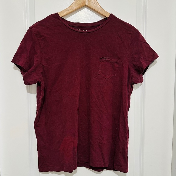 Aeropostale | Burgundy Crew Neck Short Sleeve Tee 100% Cotton | Women’s Large - Picture 1 of 6